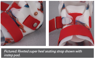 Pictured super heel seating strap