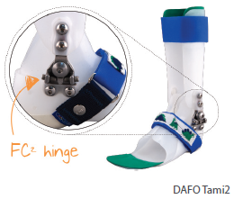 Pictured FC2 hinge on a DAFO Tami2