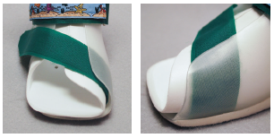 Pictured stiff medial toe containment alongside forefoot ADduction control strap