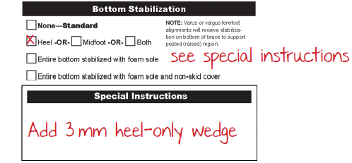 How to order heel only wedge