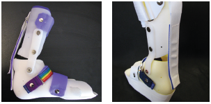 Pictured dorsiflexion control straps on a DAFO 2