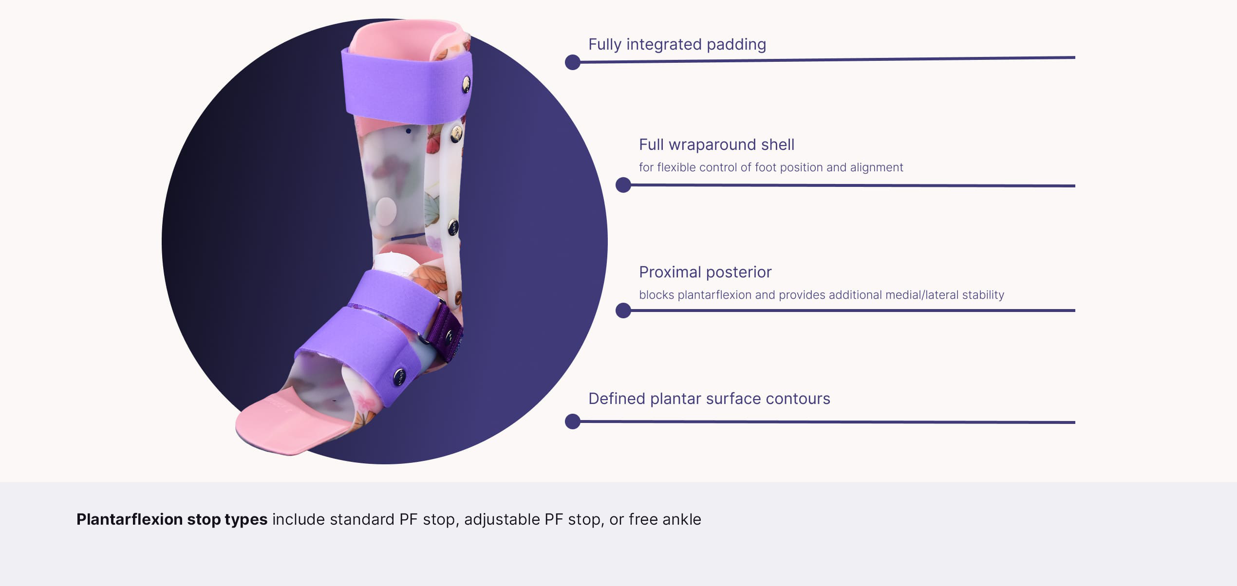 This image shows product features of the product DAFO 2